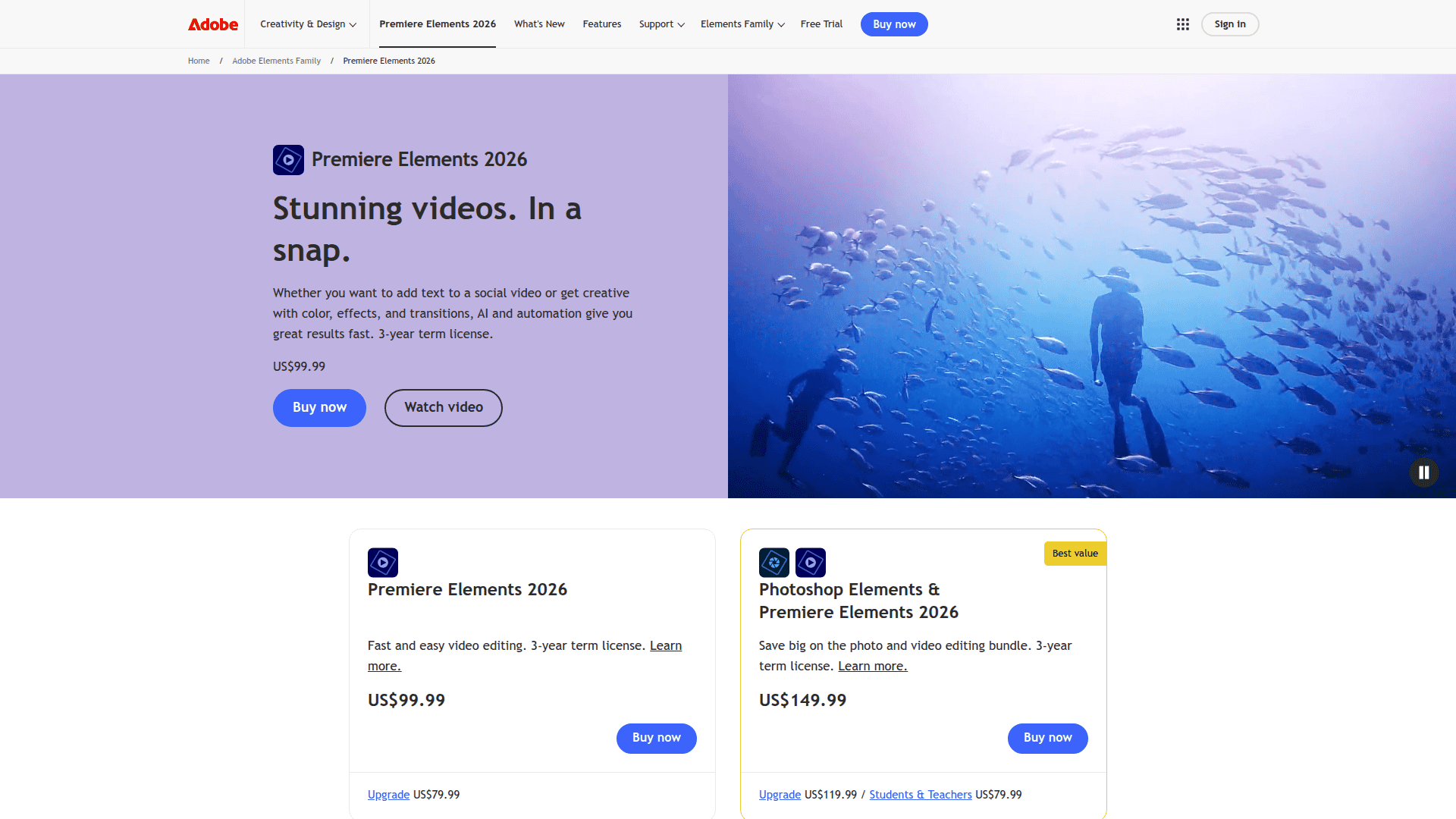 Przygotuj się na wyjątkowe filmy i edycję zdjęć w Adobe Premiere Elements i Photoshop.