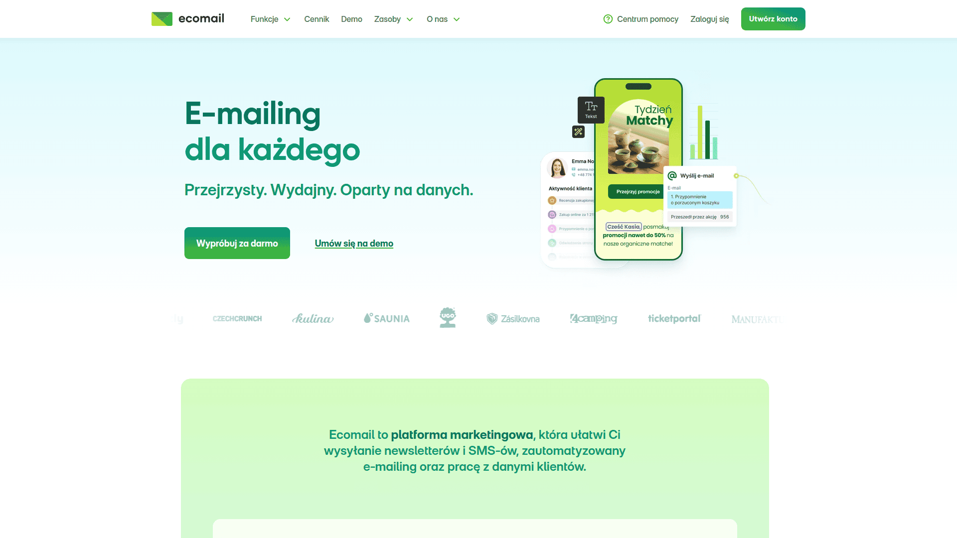 E-mail marketing na urządzenie mobilne, skuteczna i oparta na danych platforma.
