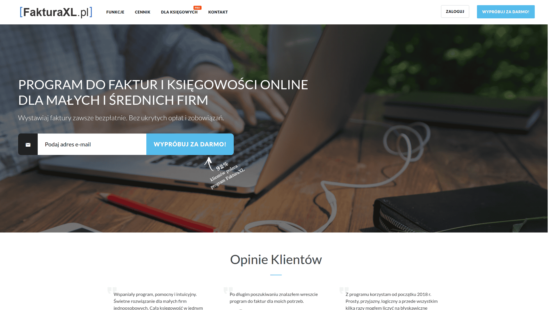 Program do faktur i księgowości online dla małych i średnich firm.