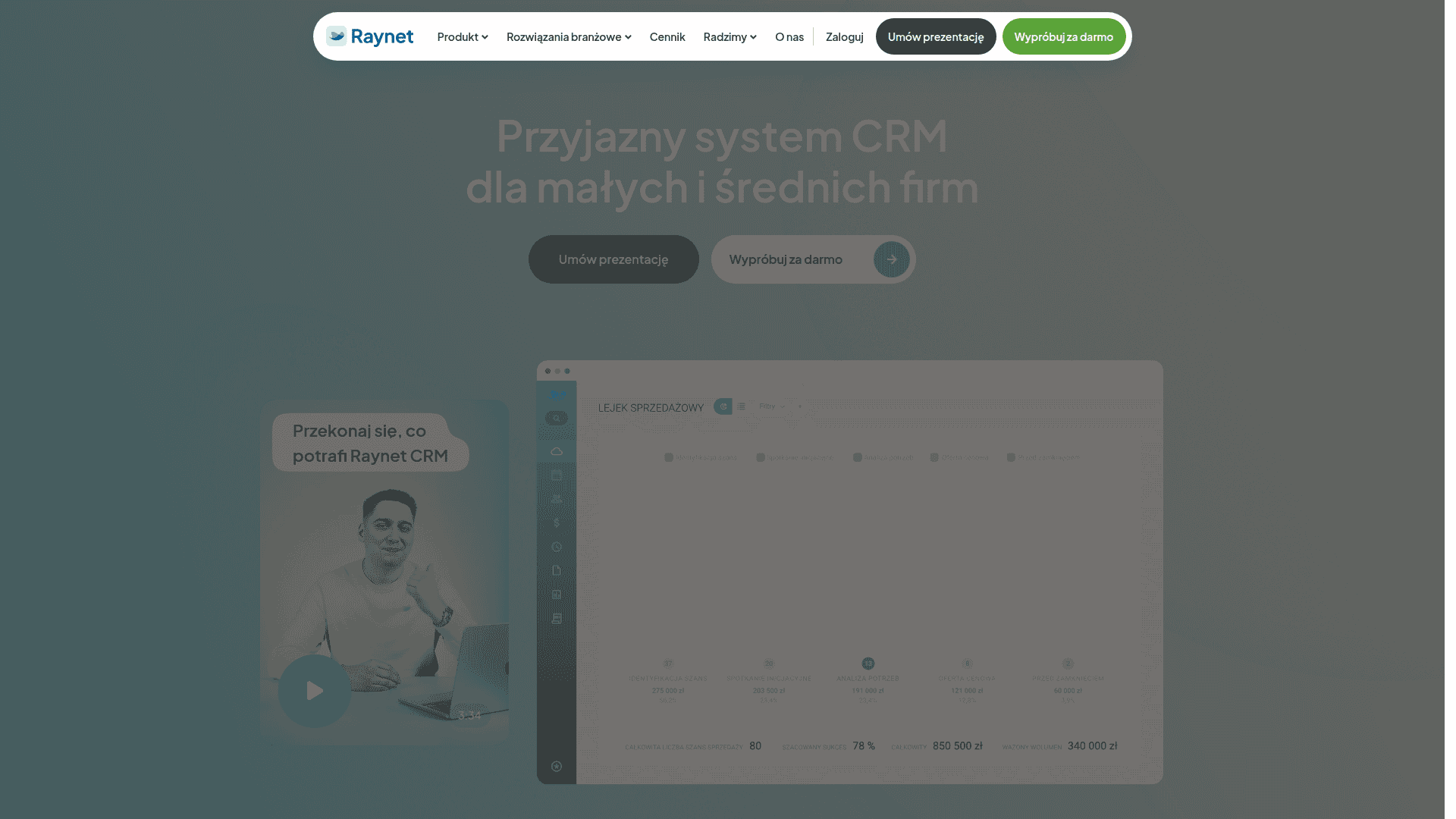 Przyjazny system CRM dla małych i średnich firm, ekran komputera z oprogramowaniem.