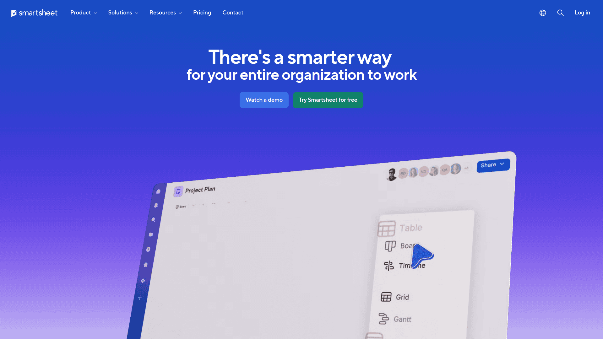 Strona Smartsheet