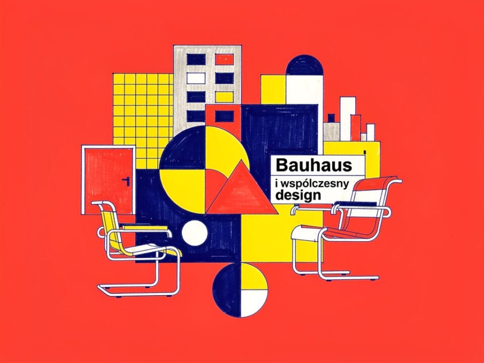 Bauhaus i współczesny design, nowoczesne meble i geometria w aranżacji wnętrz.
