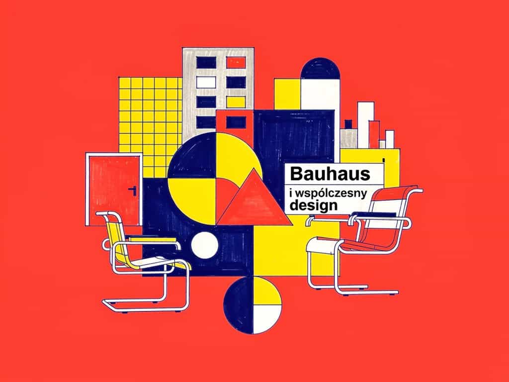 Bauhaus i współczesny design, nowoczesne meble i geometria w aranżacji wnętrz.