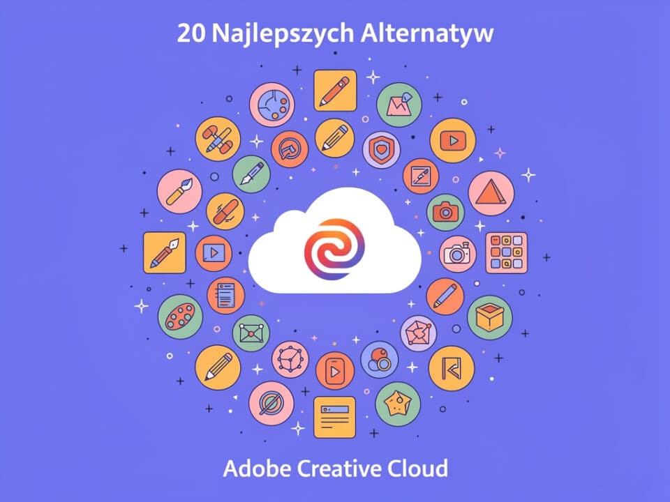 Adobe Creative Cloud logo surrounded by app icons, digital design, cloud computing, creative tools,.