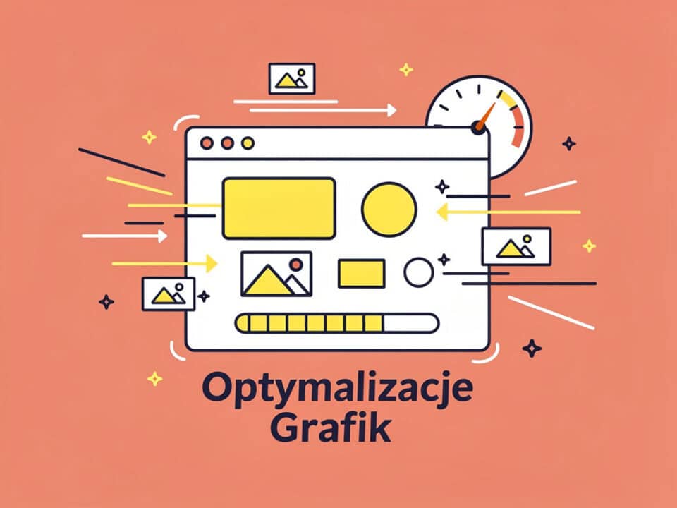 Grafika przedstawiająca optymalizację grafik na stronie internetowej.