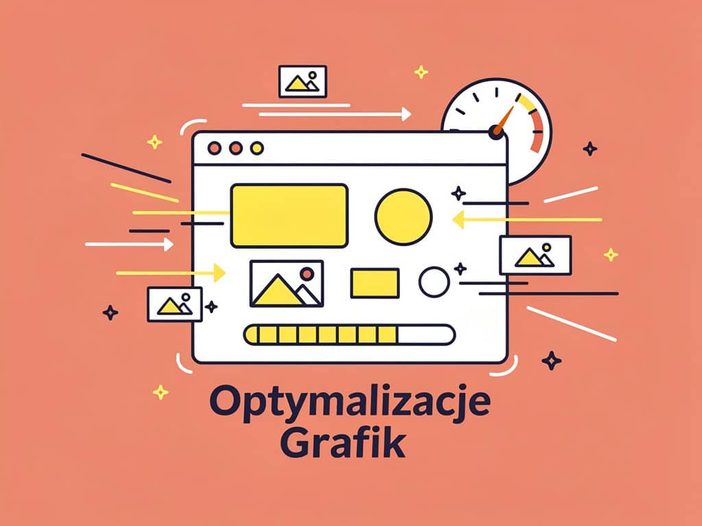 Grafika przedstawiająca optymalizację grafik na stronie internetowej.