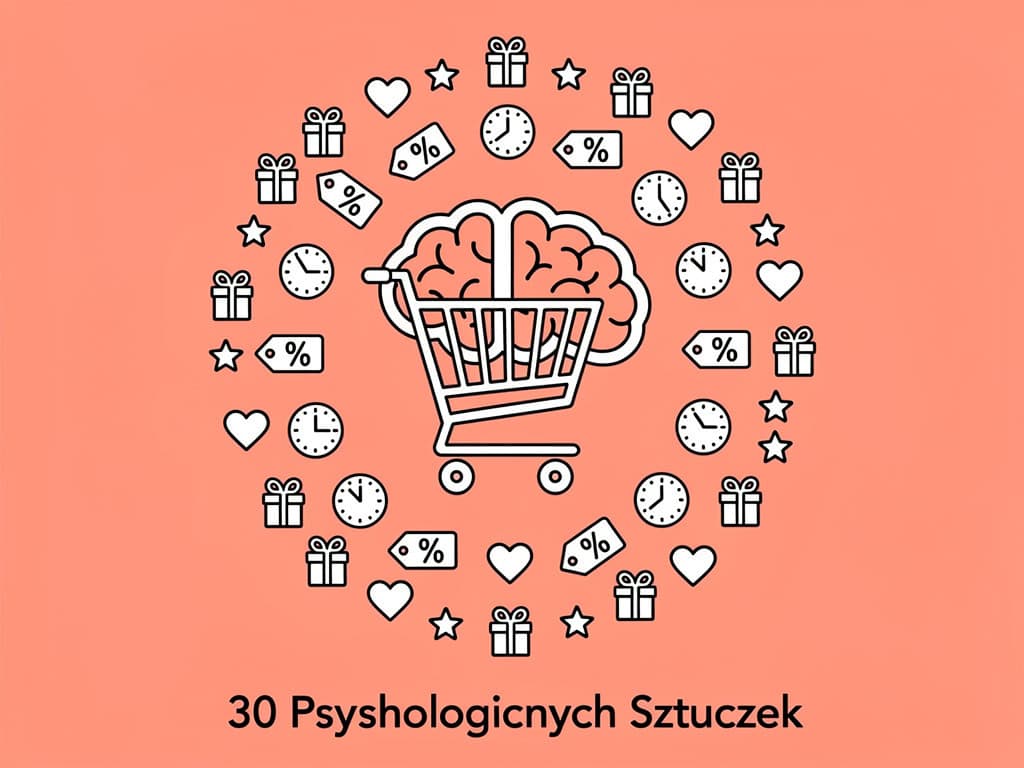 Koszyk z mózgiem symbolizujący psychologiczne sztuczki i techniki.