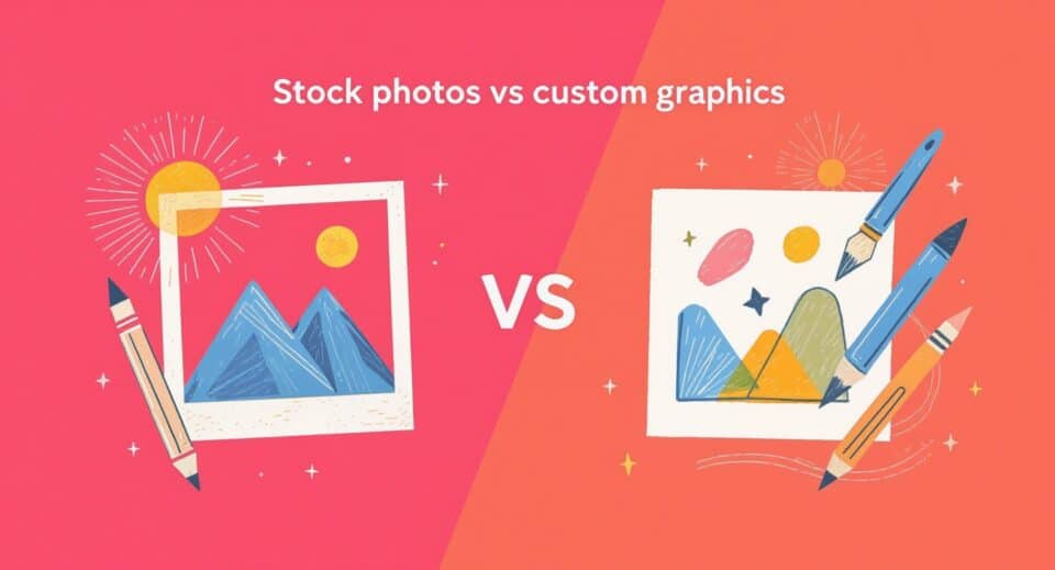 Stock photos vs custom graphics: co wybrać