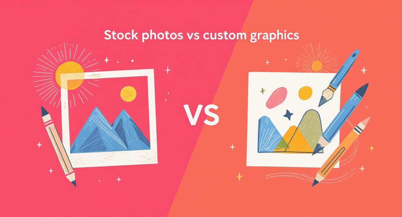 Stock photos vs custom graphics: co wybrać
